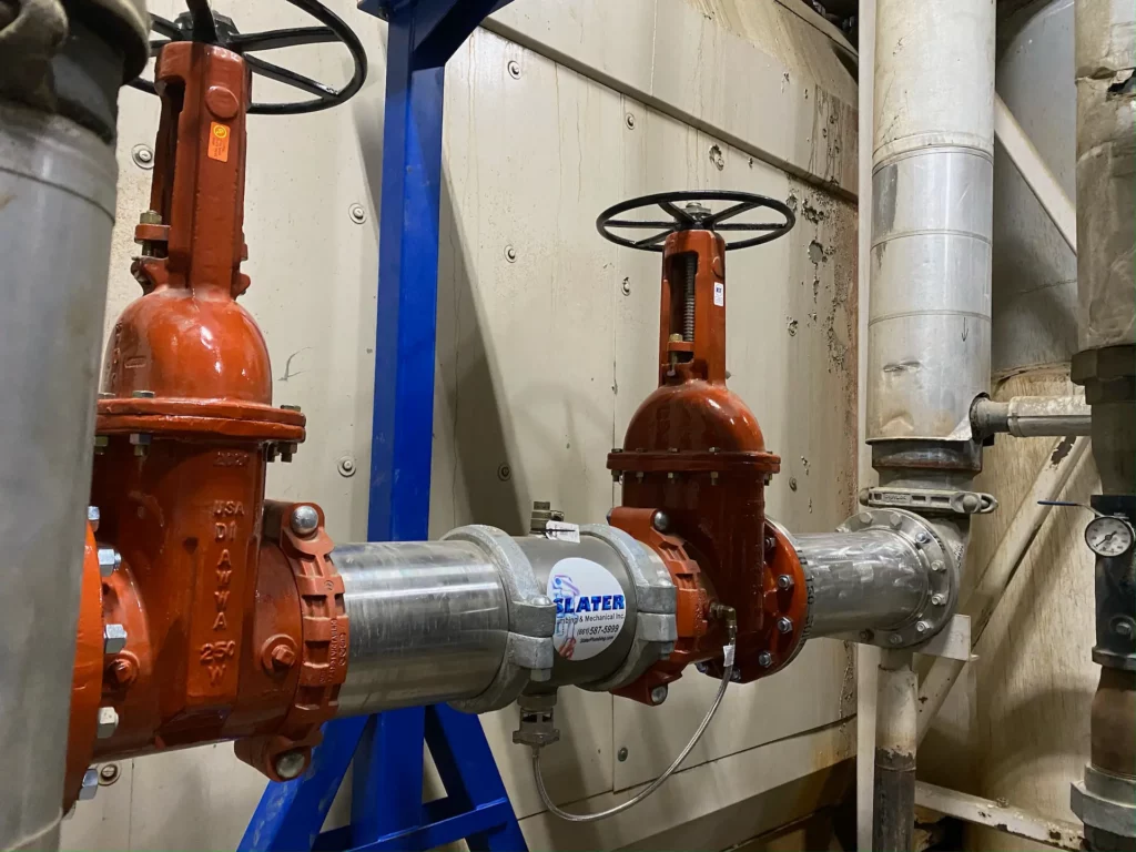 Industrial plumbing new install of rp backflow preventer